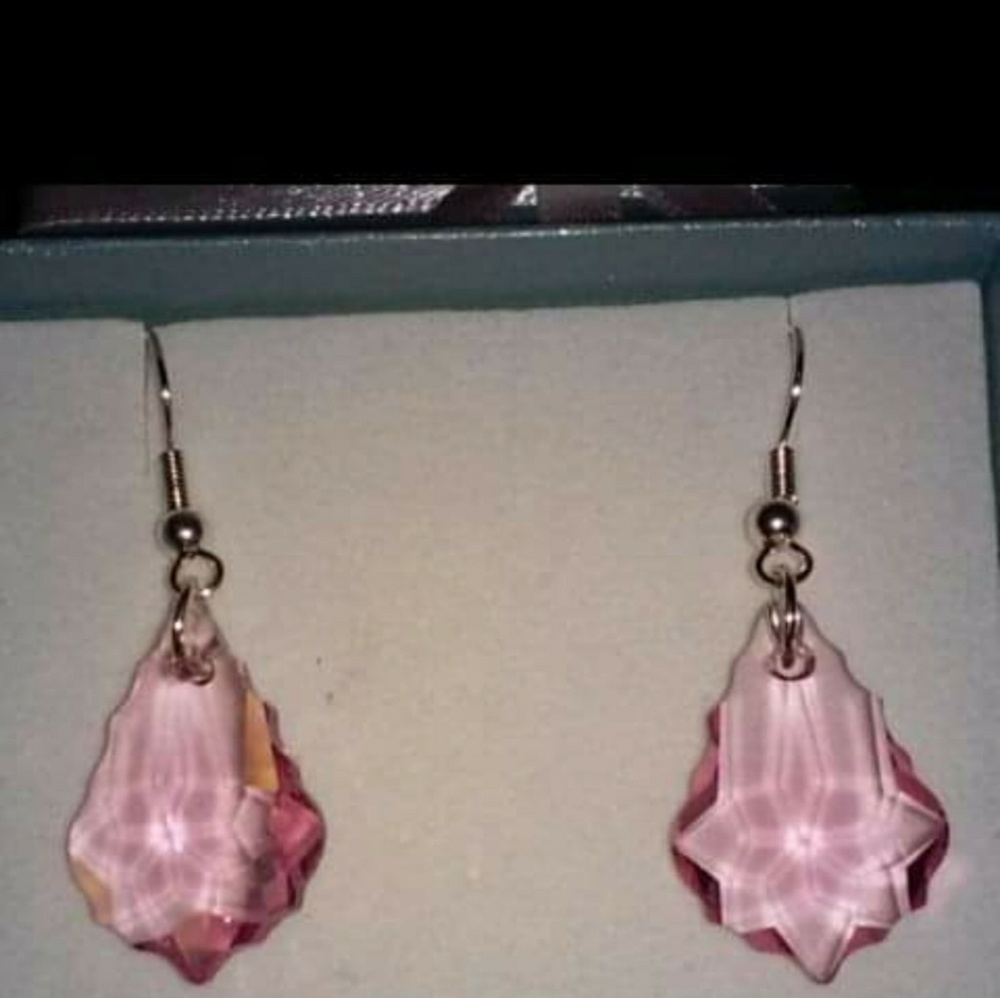 Pink Sawarski Earrings